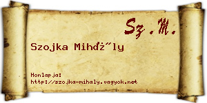 Szojka Mihály névjegykártya