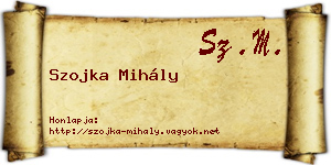 Szojka Mihály névjegykártya